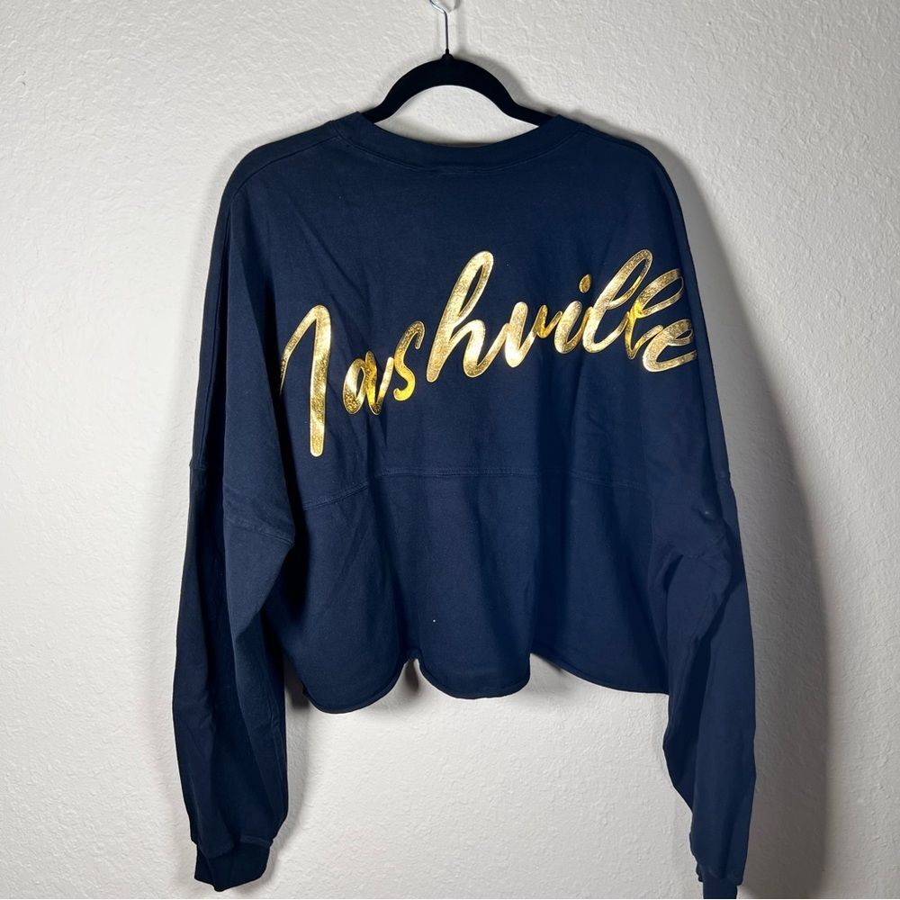 🔥NEW🔥”Nashville” Spirit Jersey lightweight crop sweatshirt 🔥 oversized 🔥 XXL - Picture 3 of 9